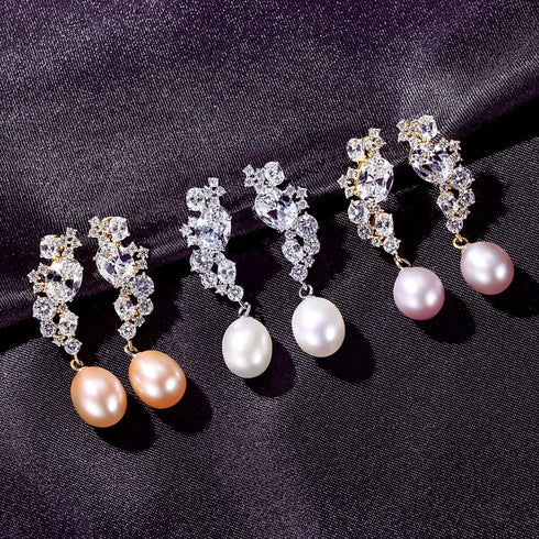 Natural Freshwater Sterling Silver Pearl Stud Earring