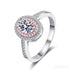 Oval Cut Moissanite Halo Engagement Ring Kay - Jewelry
