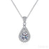 Pear Shaped 925 Sterling Silver Moissanite Necklace Ava