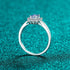 Pigeon Egg Moissanite Blue Stone Engagement Ring Gia