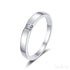 Platinum Plated Square Cut Promise Ring Lia