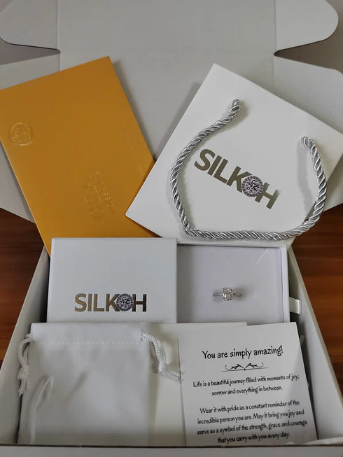 Radiant Cut Moissanite Engagement Ring Amy - Jewelry