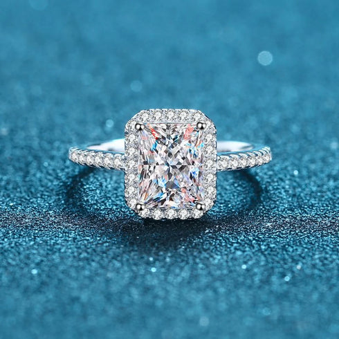 Radiant Cut Moissanite Engagement Ring Amy - Jewelry