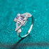 Rectangular Moissanite Emerald Cut Engagement Ring Eve