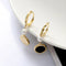 Retro 14k Gold Plated Sterling Silver Freshwater Pearl Hoop