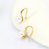 Retro Sterling Silver Freshwater Pearl Hook Earrings Flo