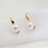 Retro Sterling Silver Freshwater Pearl Hook Earrings Flo