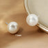 Retro Style Sterling Silver Freshwater Pearl Stud Earrings