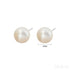 Retro Style Sterling Silver Freshwater Pearl Stud Earrings