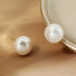 Retro Style Sterling Silver Freshwater Pearl Stud Earrings