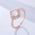 Rose Quartz Sterling Silver Natural Stone Ring Roe - Jewelry