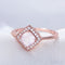 Rose Quartz Sterling Silver Natural Stone Ring Roe - Jewelry