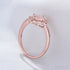 Rose Quartz Sterling Silver Natural Stone Ring Roe - Jewelry