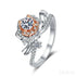Rose Shaped Moissanite Engagement Ring Kim - Jewelry