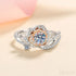 Rose Shaped Moissanite Engagement Ring Kim - Jewelry