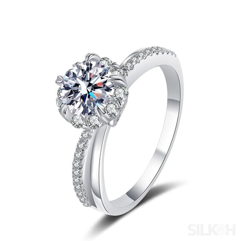 Round Cut Moissanite Engagement Proposal Ring Cia - Jewelry