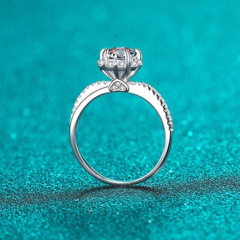 Round Cut Moissanite Engagement Proposal Ring Cia - Jewelry