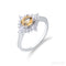 Round Cut Sterling Silver Engagement Ring Uma - Jewelry