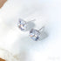 Round Four Prong Sterling Silver Zircon Inlaid Earrings Ora