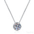 Round Pie 925 Sterling Silver Moissanite Necklace Cal