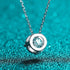 Round Pie 925 Sterling Silver Moissanite Necklace Cal