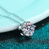 Round Pie 925 Sterling Silver Moissanite Necklace Cal