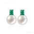 Round Sterling Silver Cz Pearl Stud Earrings Alyssa