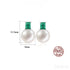 Round Sterling Silver Cz Pearl Stud Earrings Alyssa