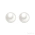 Round Sterling Silver Freshwater Pearl Stud Earrings Ada