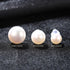 Round Sterling Silver Freshwater Pearl Stud Earrings Ada