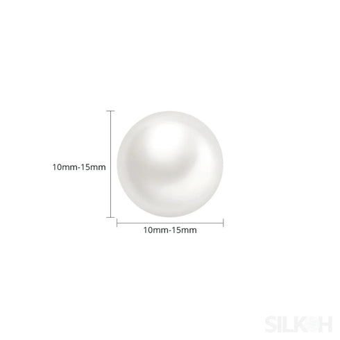 Round Sterling Silver Freshwater Pearl Stud Earrings Ada