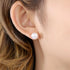 Round Sterling Silver Freshwater Pearl Stud Earrings Ada
