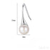 Round Sterling Silver Pearl Drop Earrings Ann - Jewelry