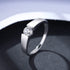 Round Sterling Silver Solitaire Couple Ring Aubrey - Jewelry