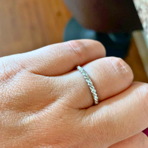 Row Moissanite 925 Sterling Silver Ring Dee - Jewelry