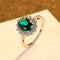 Sapphire Oval Sterling Silver Engagement Ring Zoe - Jewelry