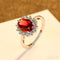 Sapphire Oval Sterling Silver Engagement Ring Zoe - Jewelry