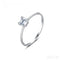 Simple Asscher Cut Sterling Silver Cubic Zirconia Ring