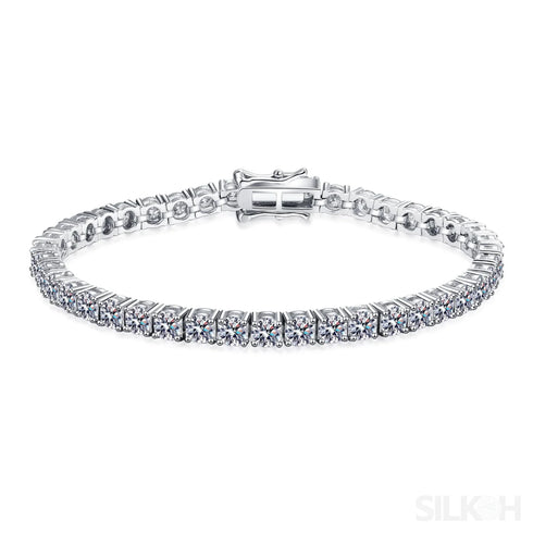 Sparkling Tennis Moissanite Bracelet Ann - Jewelry