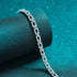 Square Box Chain Moissanite Bracelet Bea - Jewelry