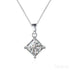 Square Shaped 925 Sterling Silver Moissanite Necklace Dee