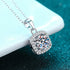 Square Shaped 925 Sterling Silver Moissanite Necklace Ema