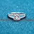 Square Shaped Moissanite Asscher Engagement Ring Flo
