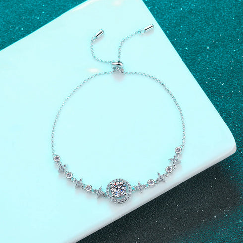 Star Adjustable Moissanite Bracelet Ada - Jewelry