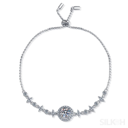Star Adjustable Moissanite Bracelet Ada - Jewelry