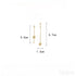 Star Shaped 14k Gold Plated Sterling Silver Long Stud