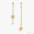 Star Shaped 14k Gold Plated Sterling Silver Long Stud