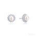 Sunflower Sterling Silver Pearl Stud Earrings Amaya