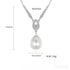 Teardrop Sterling Silver Natural Pearl Necklace Gia
