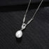 Teardrop Sterling Silver Natural Pearl Necklace Gia